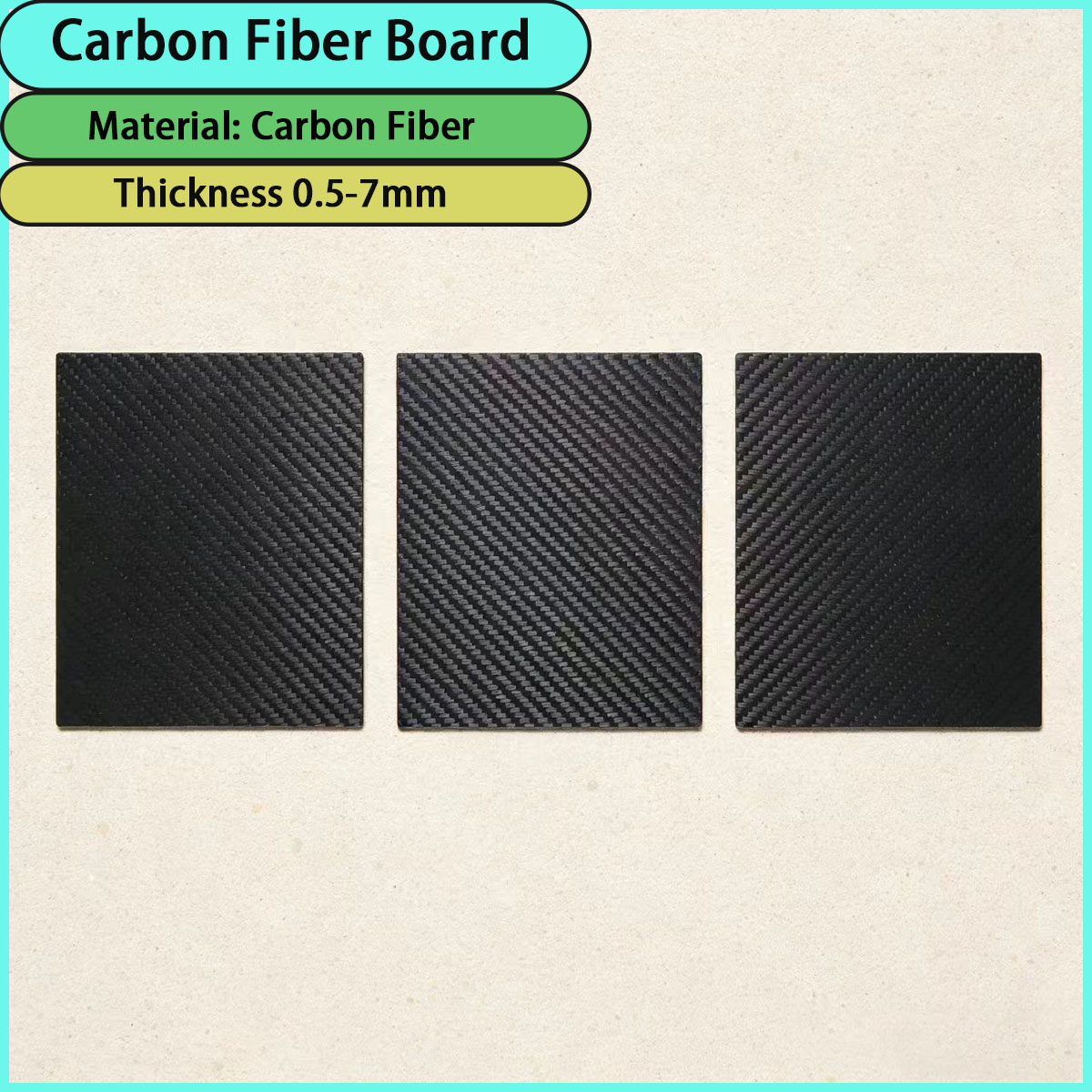 Sports Equipment Used - 0,5-7 mm kalınlığında karbon fiber levha,