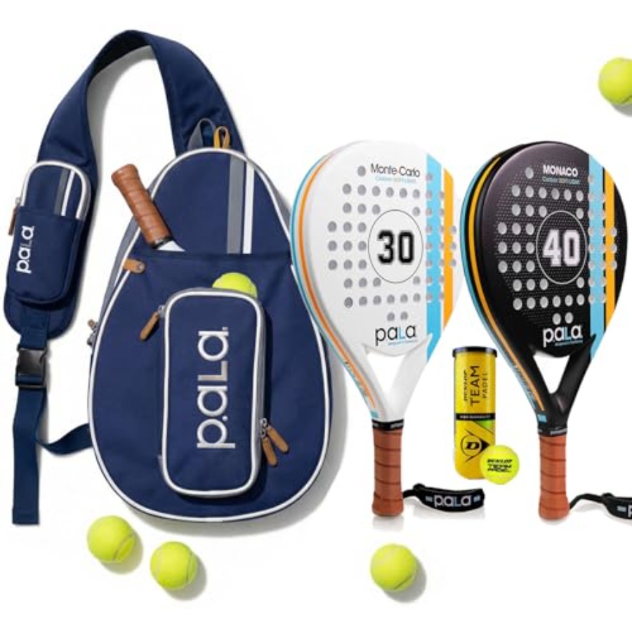 Padel Racket Carbon - İç/dış mekan oyunları için padel raketi