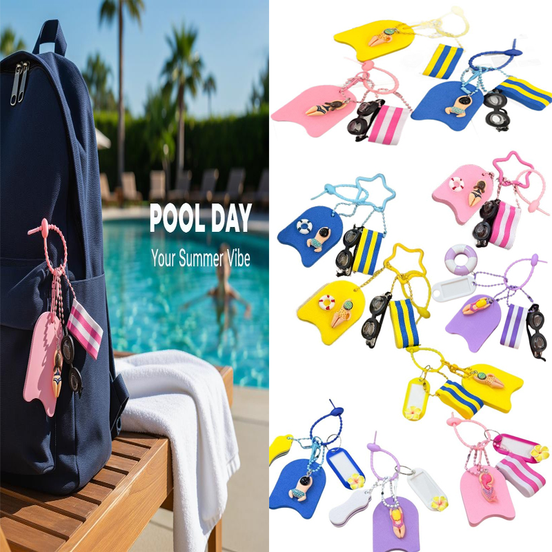 Swimming Kickboard - 1 * EVA Anahtarlık Yüzme Temalı