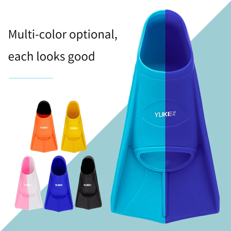 Swim Fin Short Blade - Yüzmek Eğitim Yüzgeçleri Silikon Profesyonel Tüplü