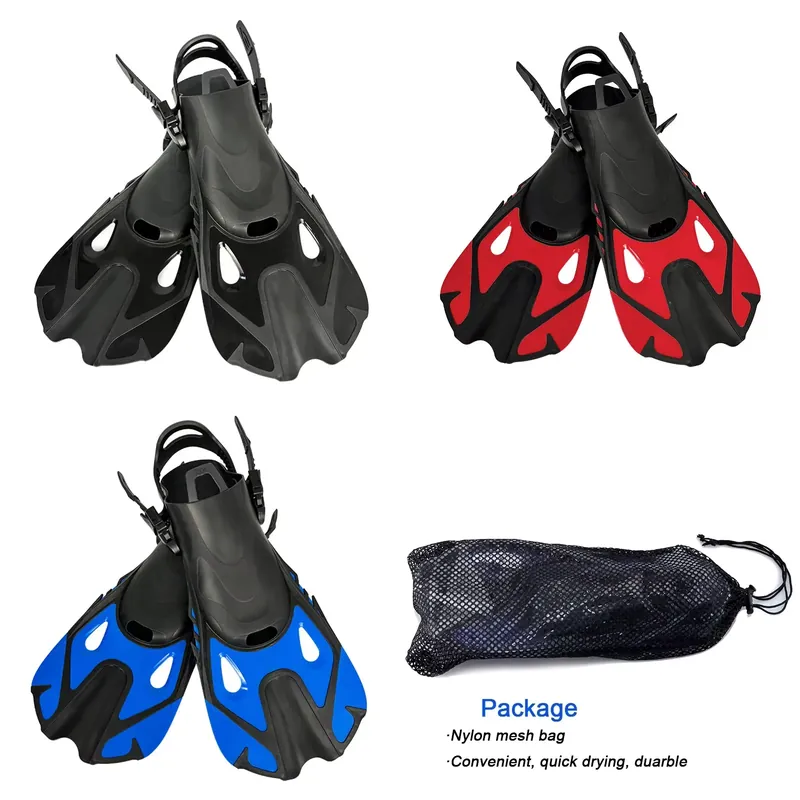 Swim Fin Short Blade - Hafif, Kısa, Ayarlanabilir Seyahat Paletleri, Yüzme
