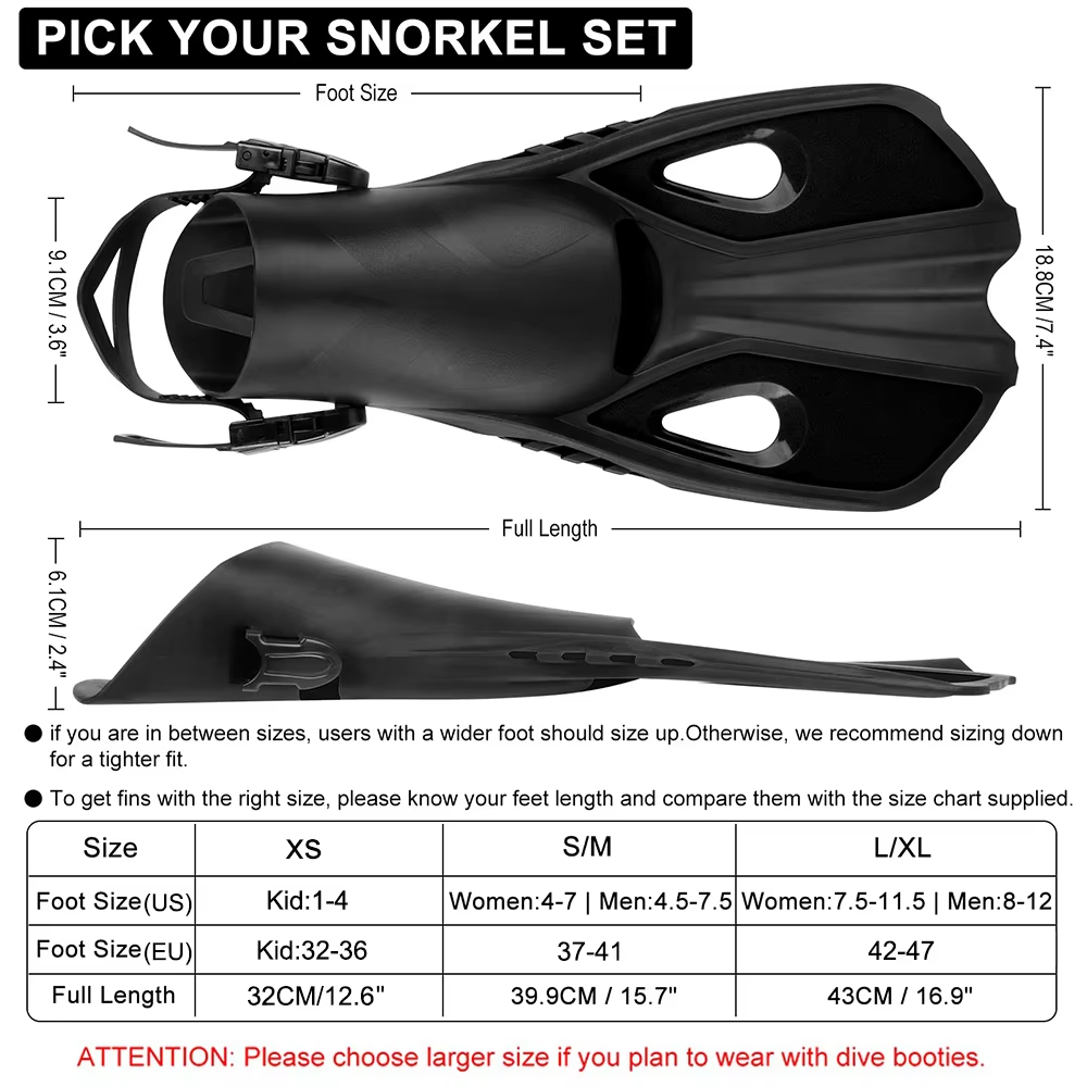 Ayarlanabilir Açık Topuklu Kıs - Swim Fin Short Blade incelemesi ve fiyatı